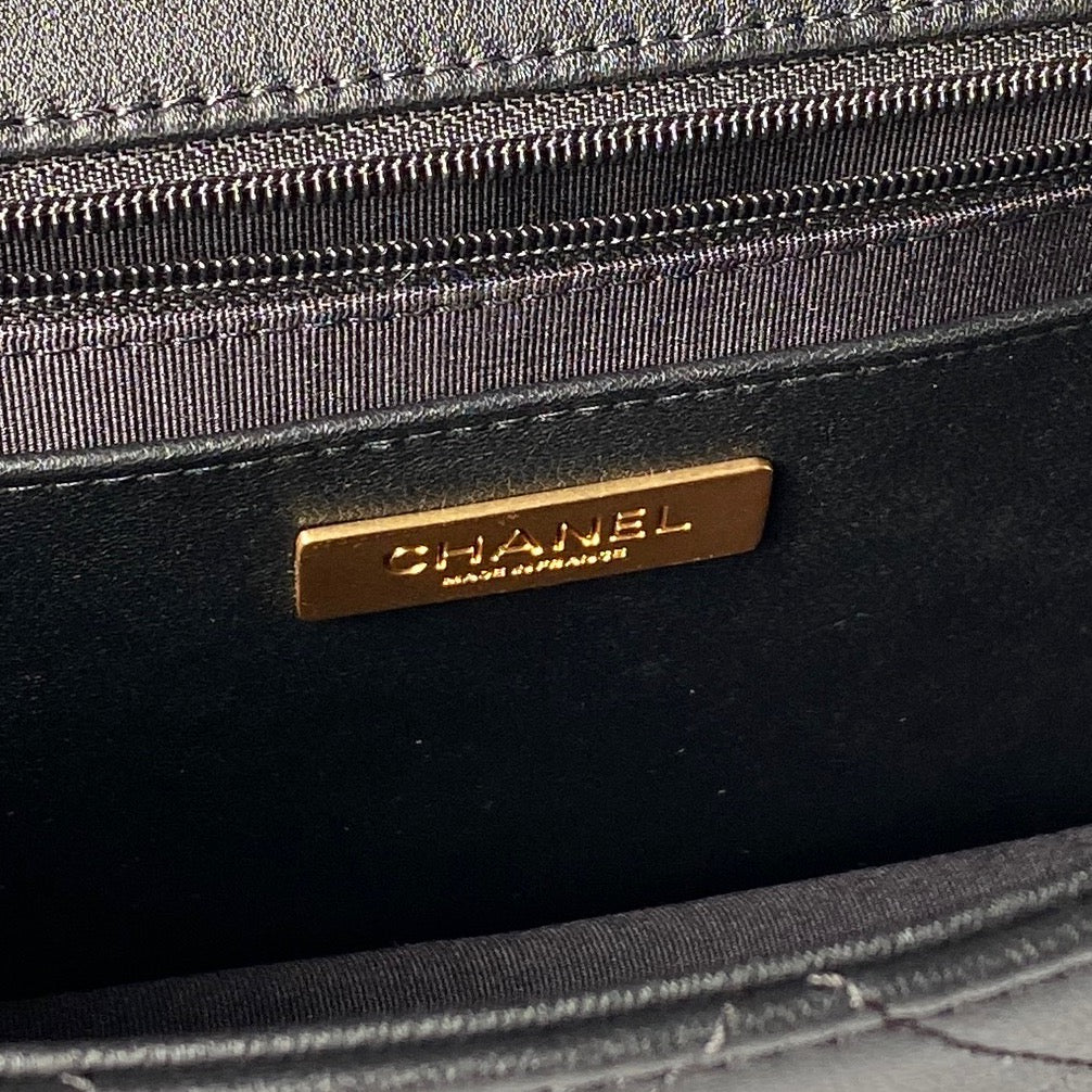 Chanel 2026 Flap Bag 29cm Black Calfskin with Gold Hardware