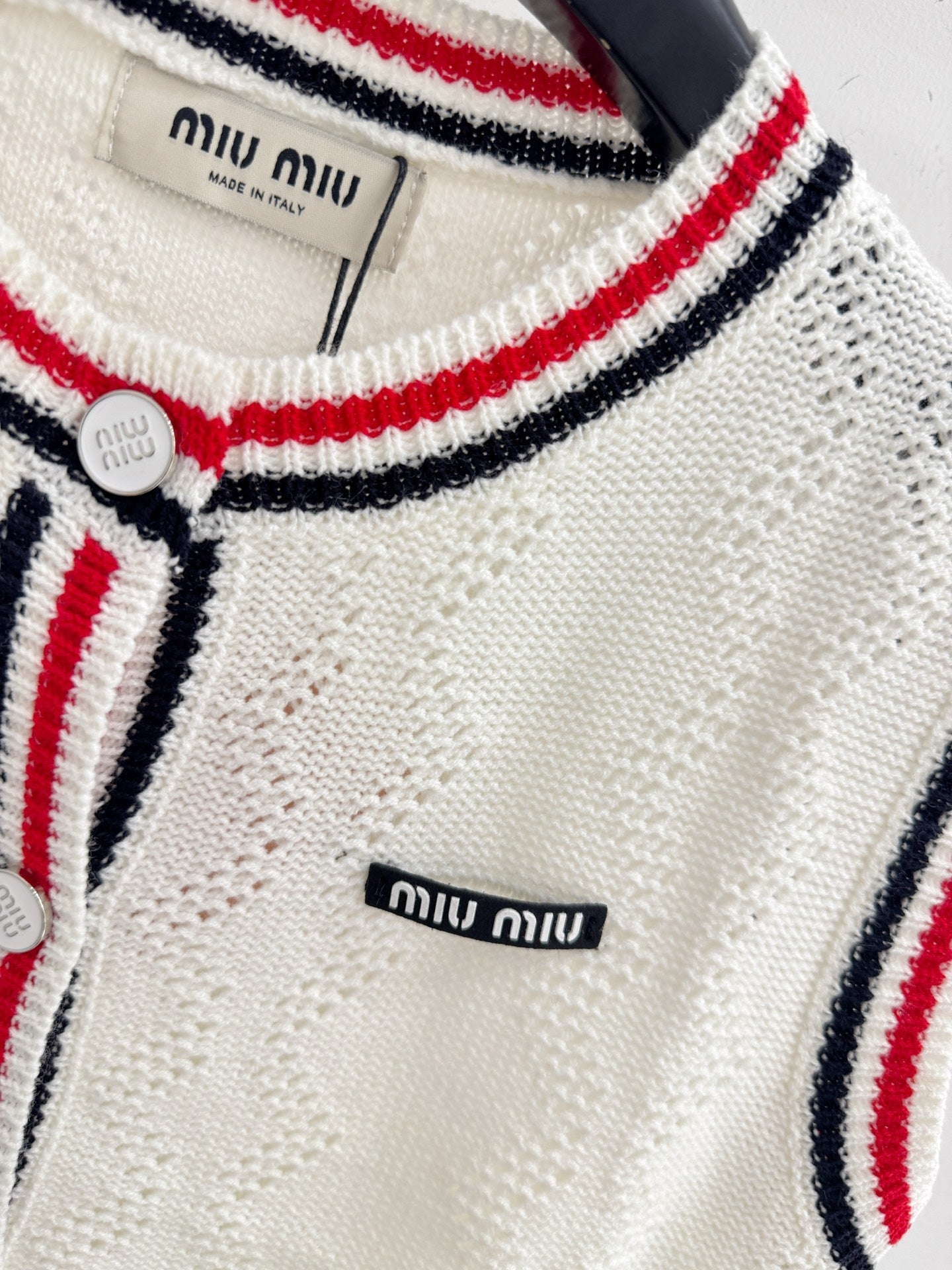 Miumiu 2026 Color-blocked Striped Knit Vest Wool Cashmere 179476