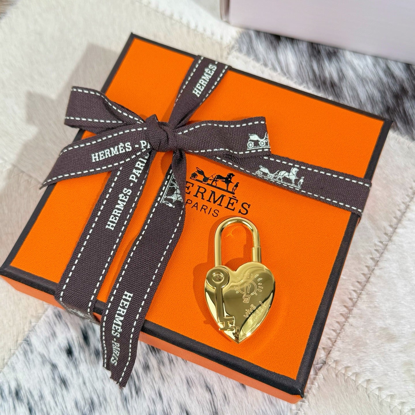 HM Heart-shaped Lock Bag Charm