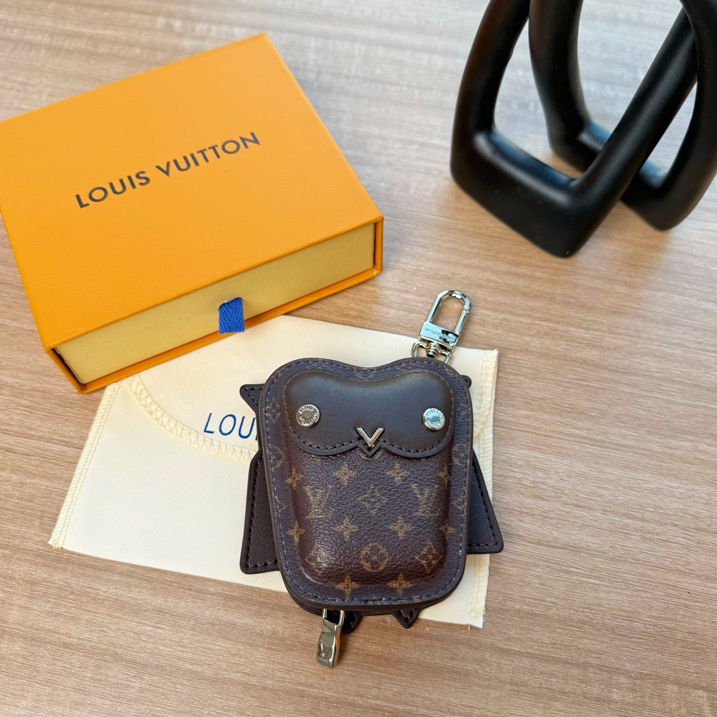 LV Owl Charm Canvas