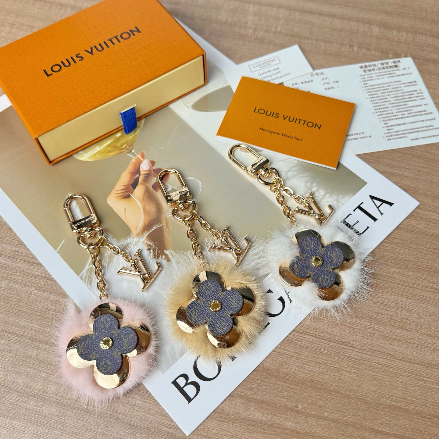 LV Monogram Blooming Flowers BB Charm