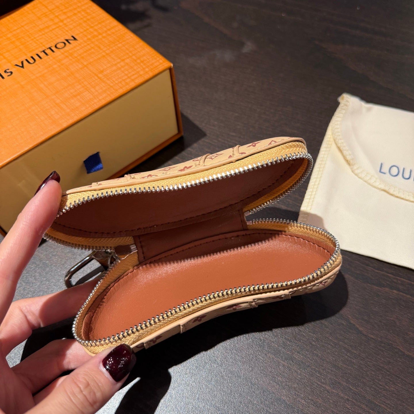 Louis Vuitton Croissant Beige Monogram Gradient Leather Bag