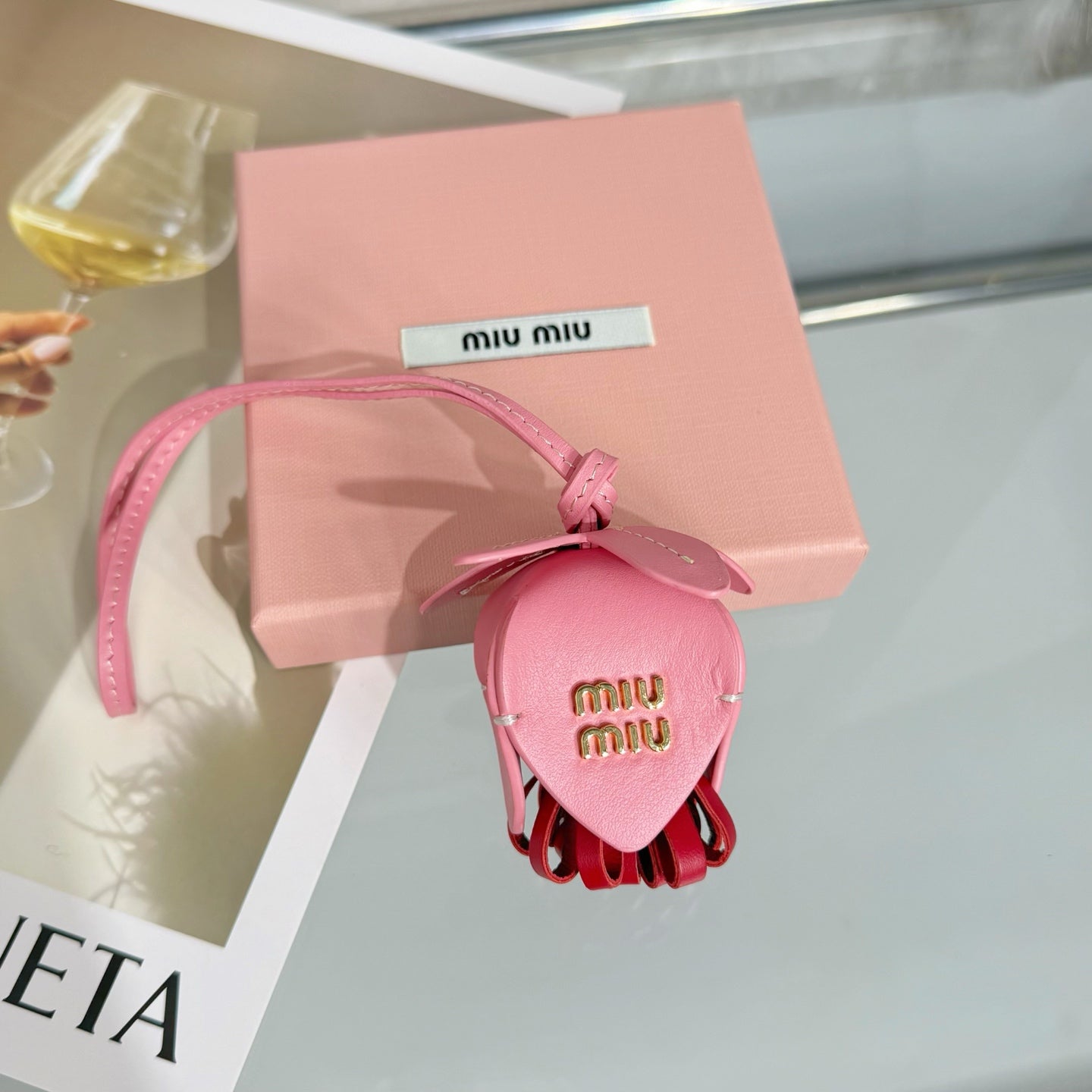 Miu Miu Trick Calfskin Bag Charm