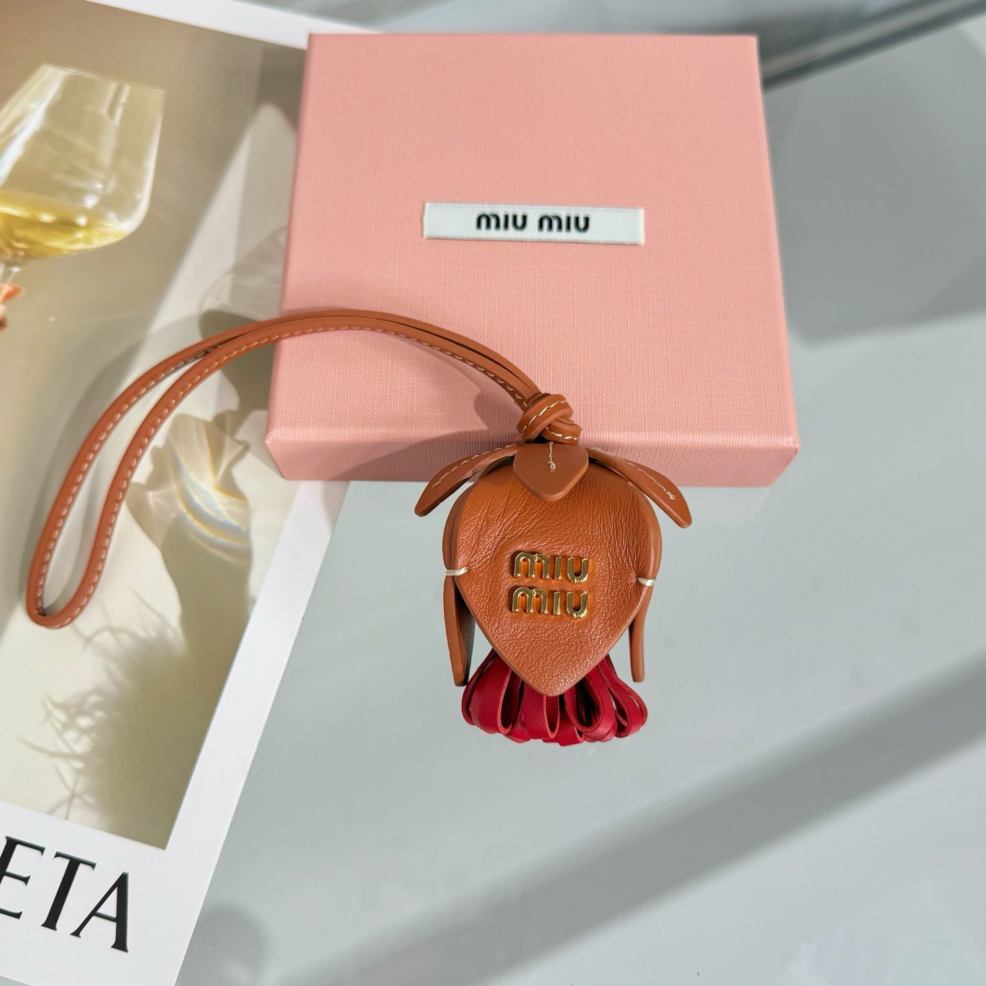 Miu Miu Trick Calfskin Bag Charm