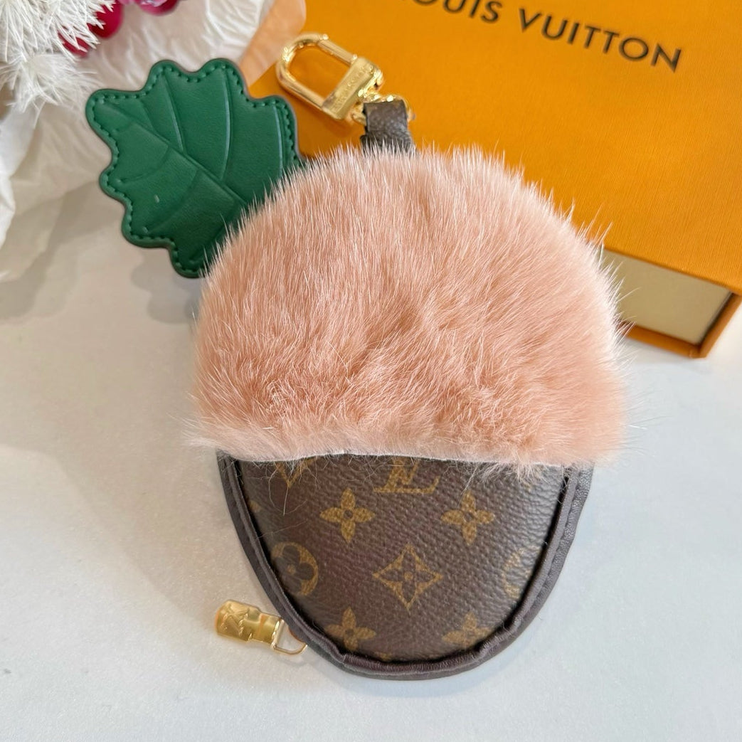 LV Acorn Pouch Charm