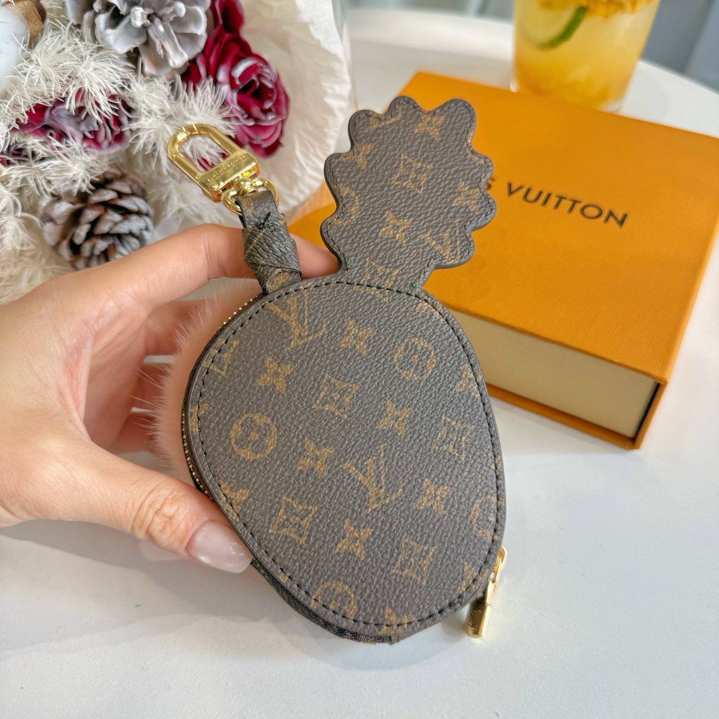 LV Acorn Pouch Charm