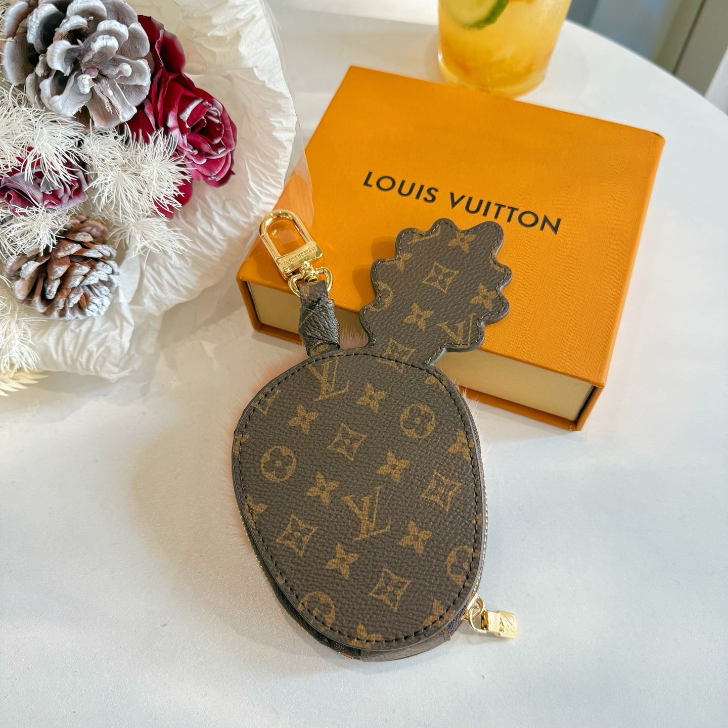 LV Acorn Pouch Charm