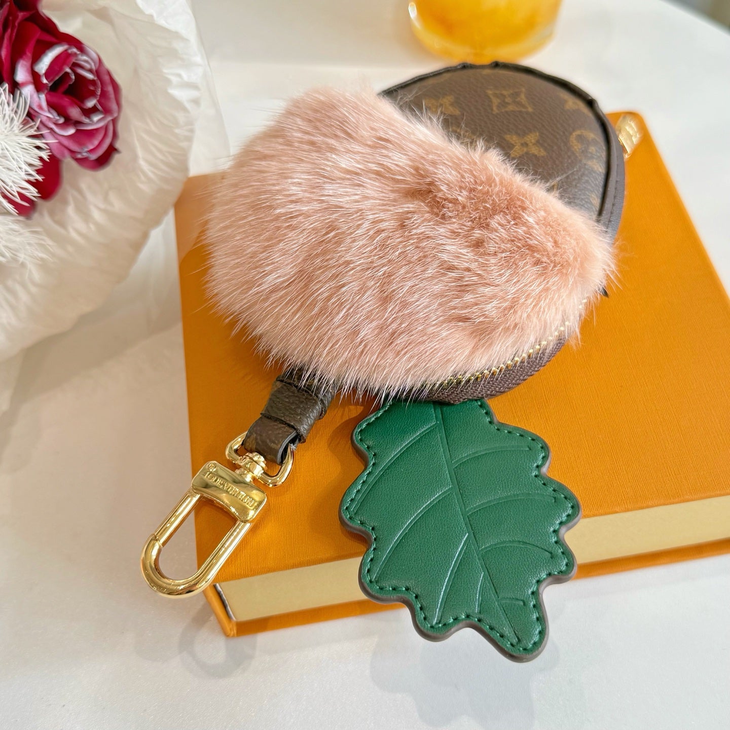 LV Acorn Pouch Charm