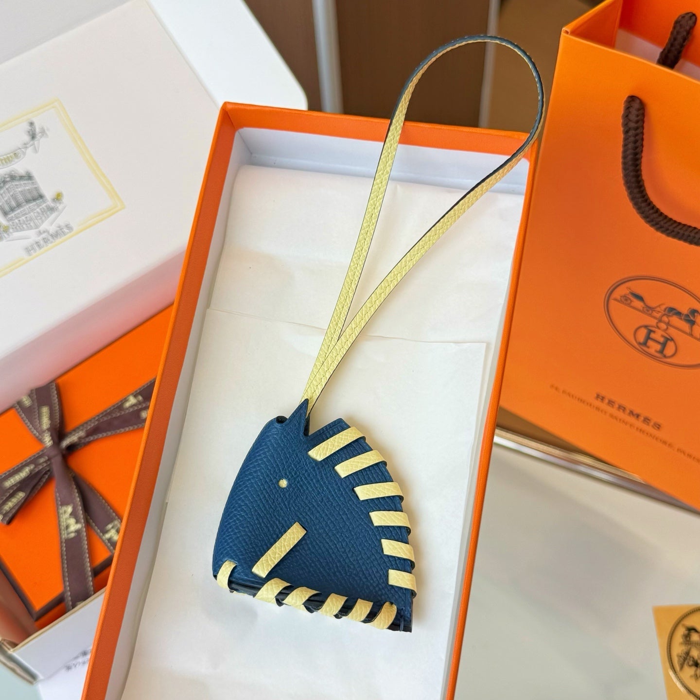 Hermes Cheval Tresse Charm Leather