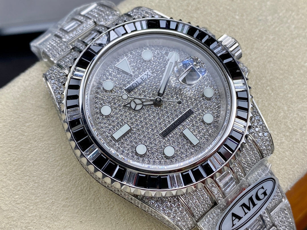 Rolex Submariner Date Black Full Diamond