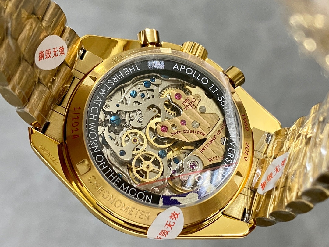 Omega Speedmaster Apollo 11 50th Anniversary Limited Edition 42cm Yellow Gold Strap