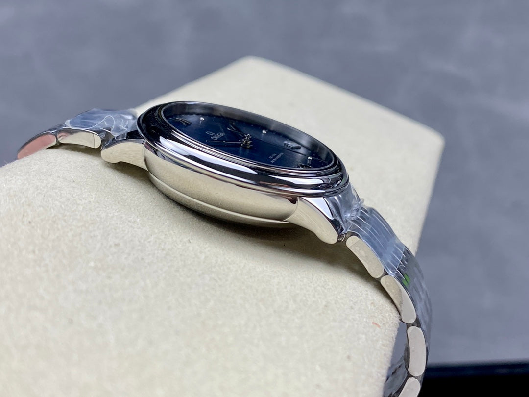 Omega De Ville 34mm Silver Blue Dial