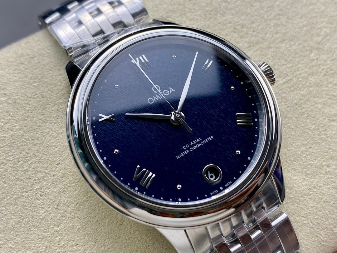 Omega De Ville 34mm Silver Blue Dial