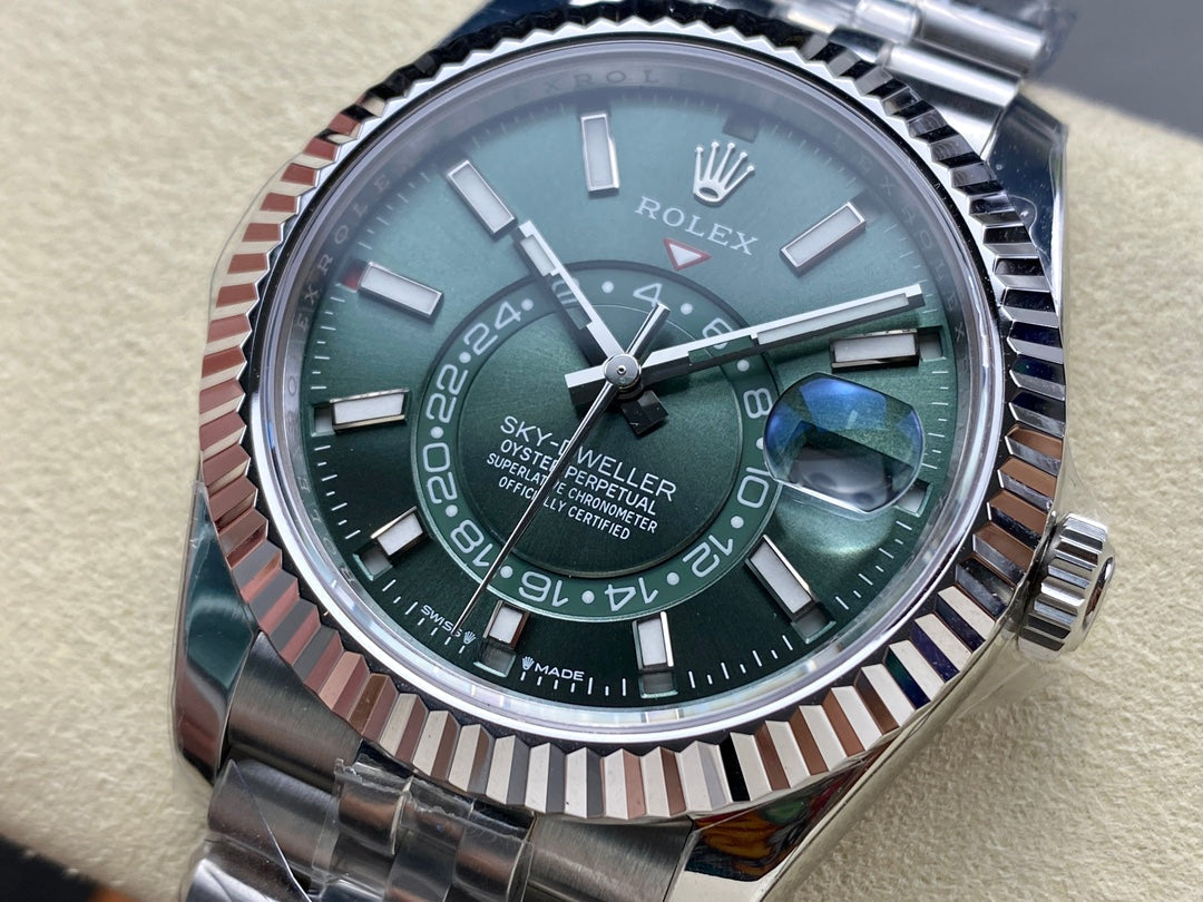 Rolex Sky-Dweller 42mm Stainless Steel Green Dial