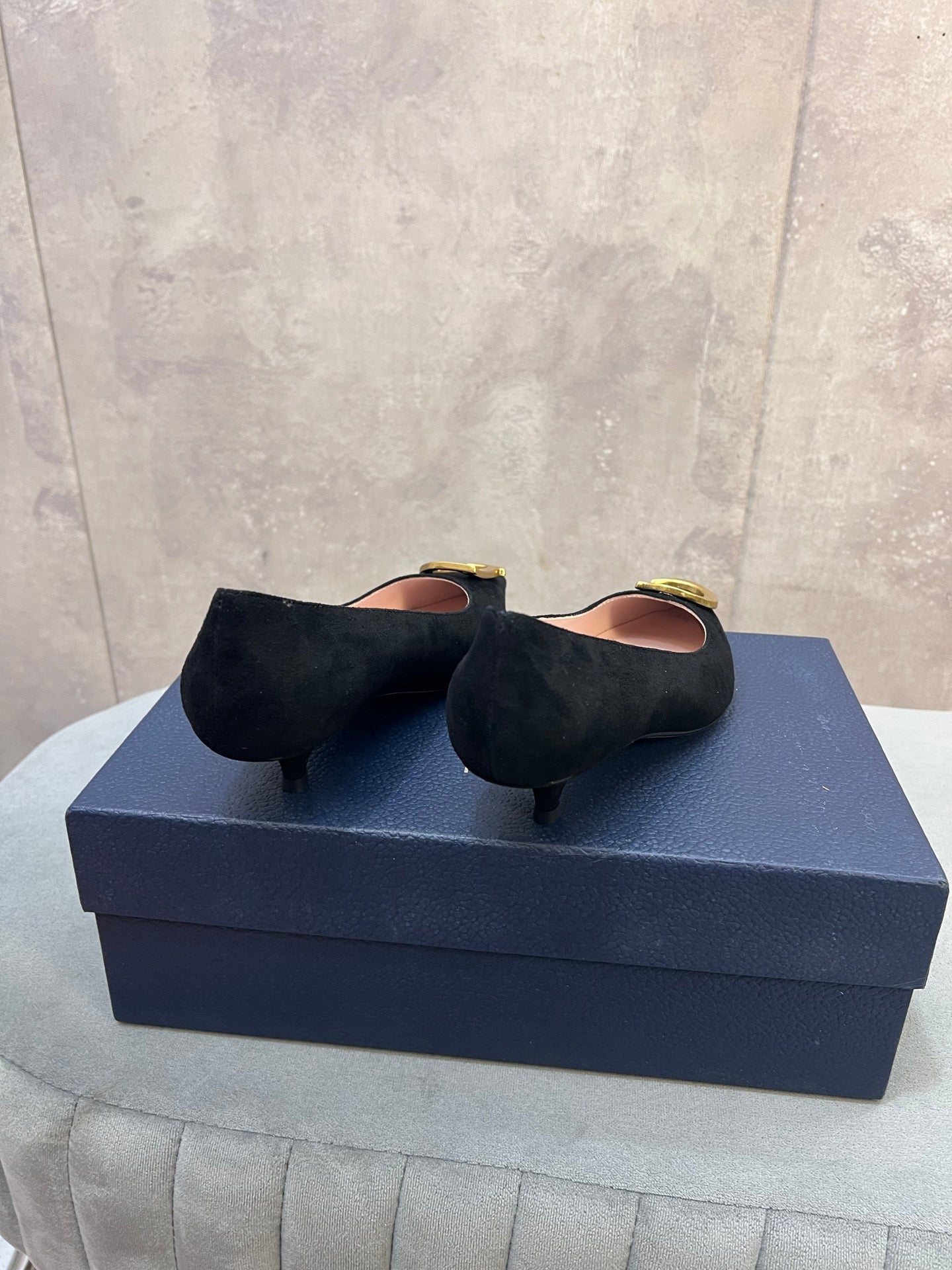 CD 26 High-Heeled 40 Pumps Black Suede 594583