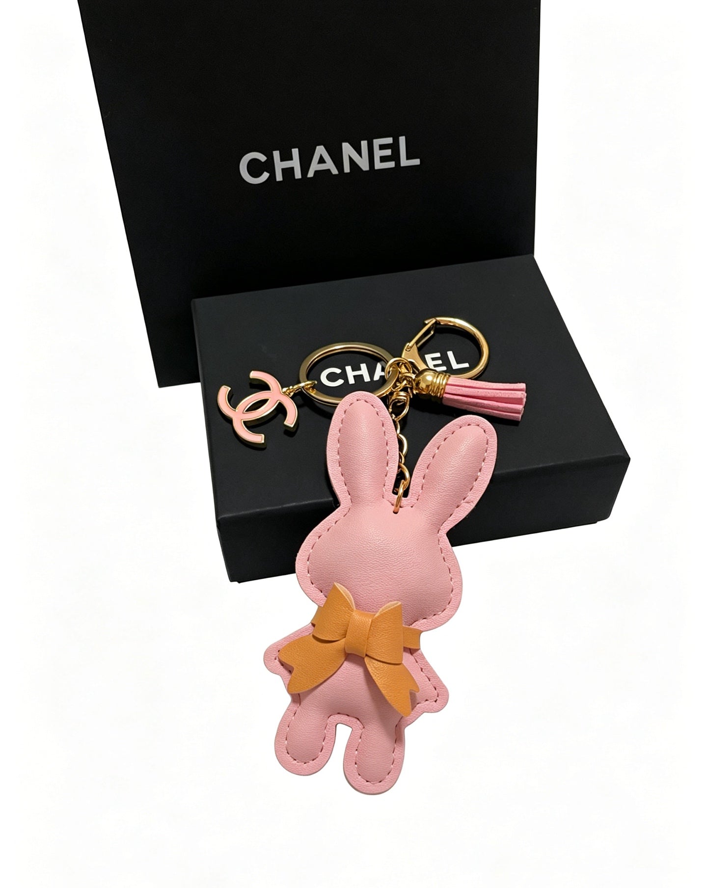 Chanel Pink Rabbit Charm Leather