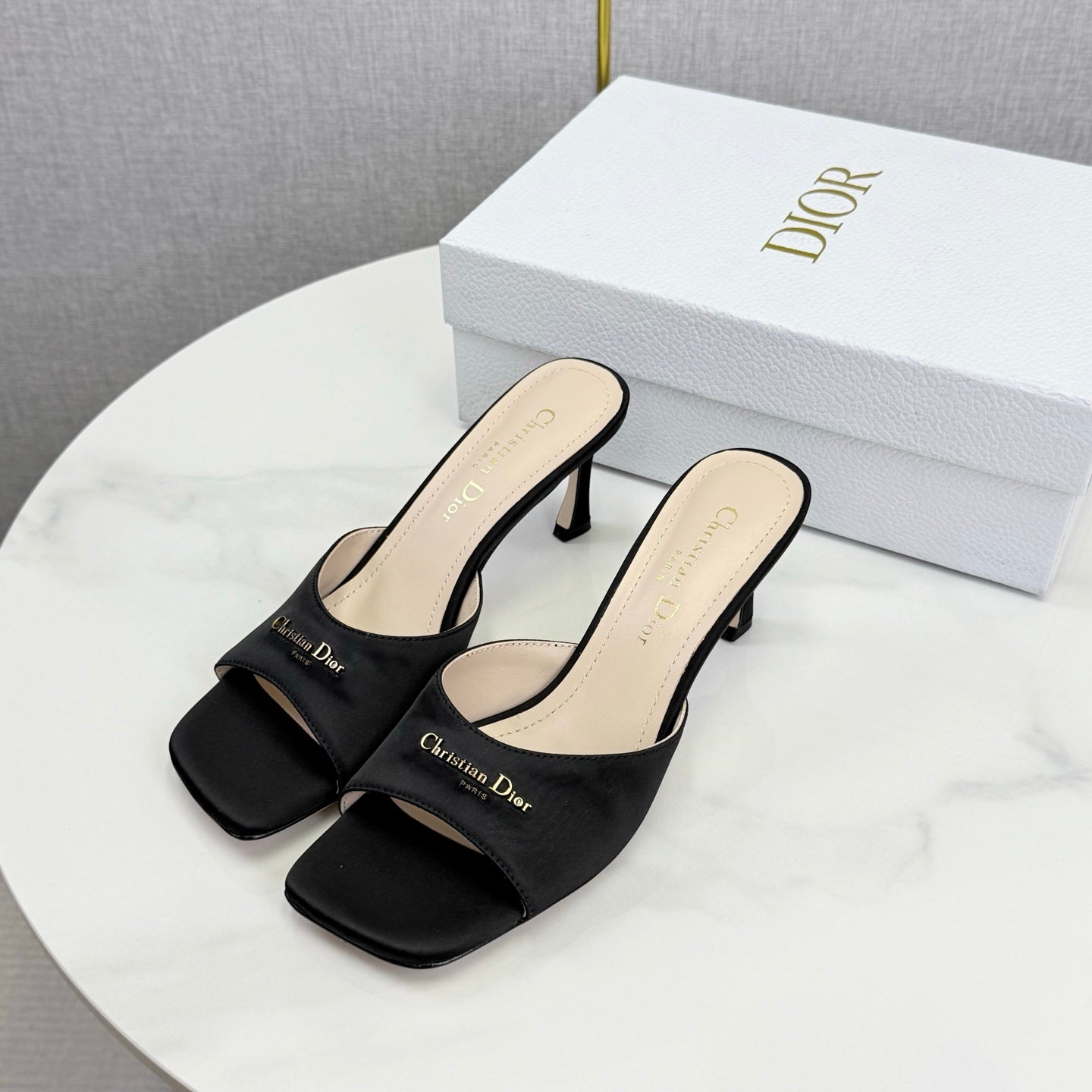 CD 26 High Heel Mule 75 Black Suede 620359