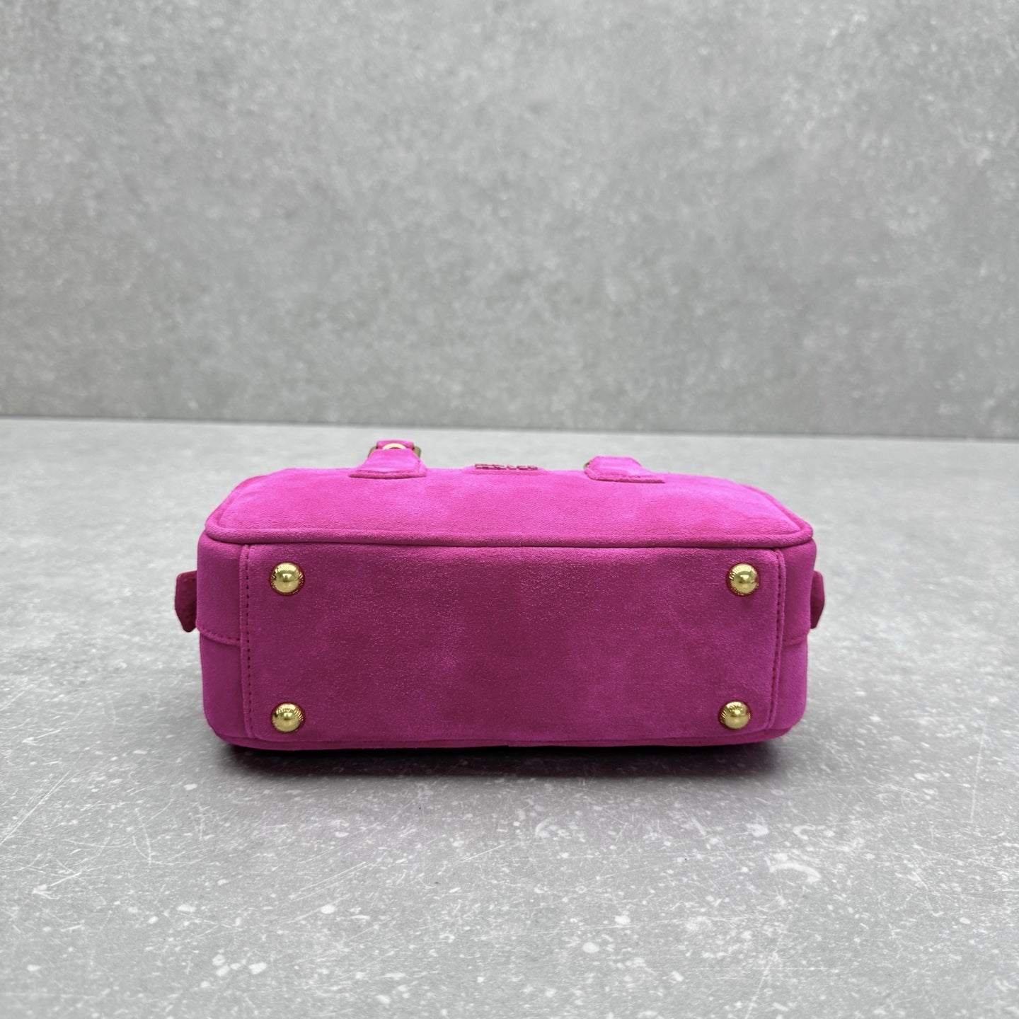 Miumiu 2026 Arcadie Top-Handle Bag Hot Pink Suede