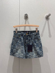 LV 25 Denim Short Blue Cotton 212285