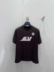 LV 25 Neck Short-Sleeved T-shirt Brown Cotton 212817