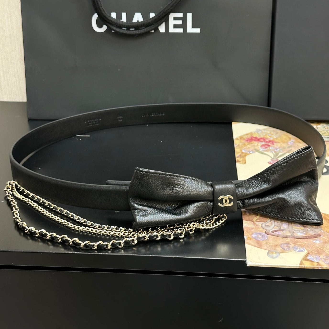 Chanel 2026 Ribbon Chain Belt Leather 206169