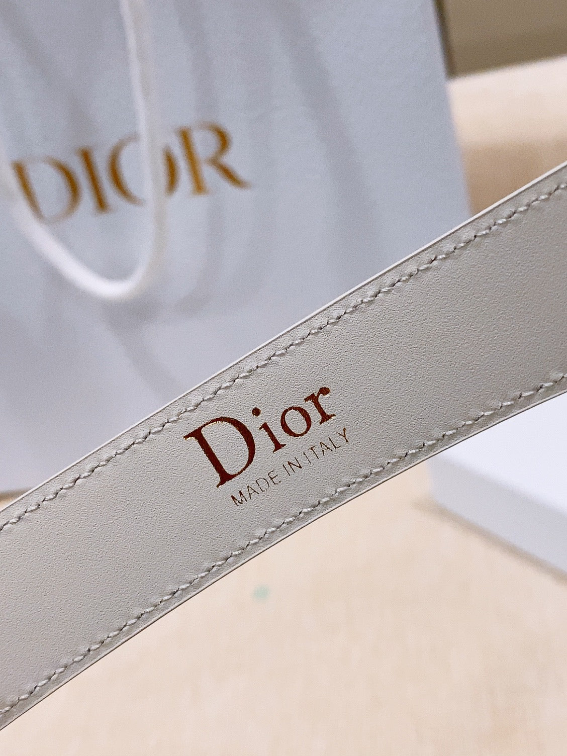 Dior Cannage Belt 25mm Smooth Calfskin 208264