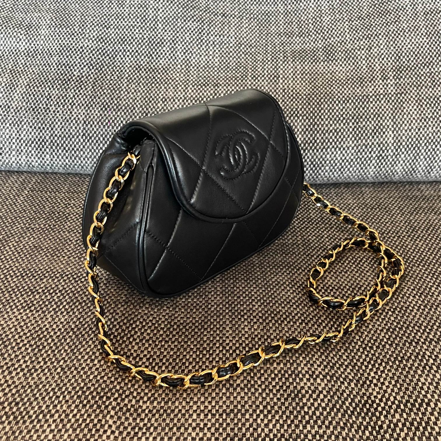 Chanel 2026 Matelasse Coco Mark Bag 22cm Black Lambskin
