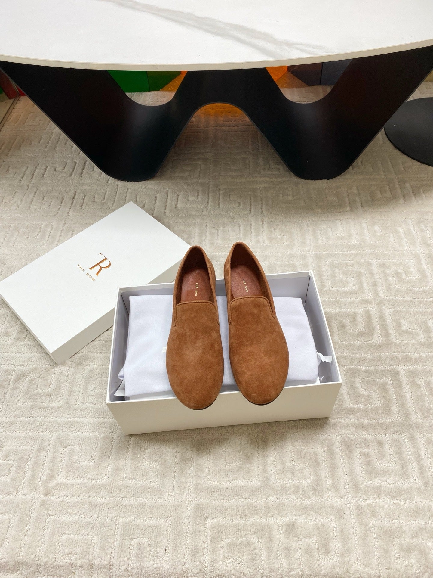 The Row 2025 Tipi Loafer Brown Suede 541528