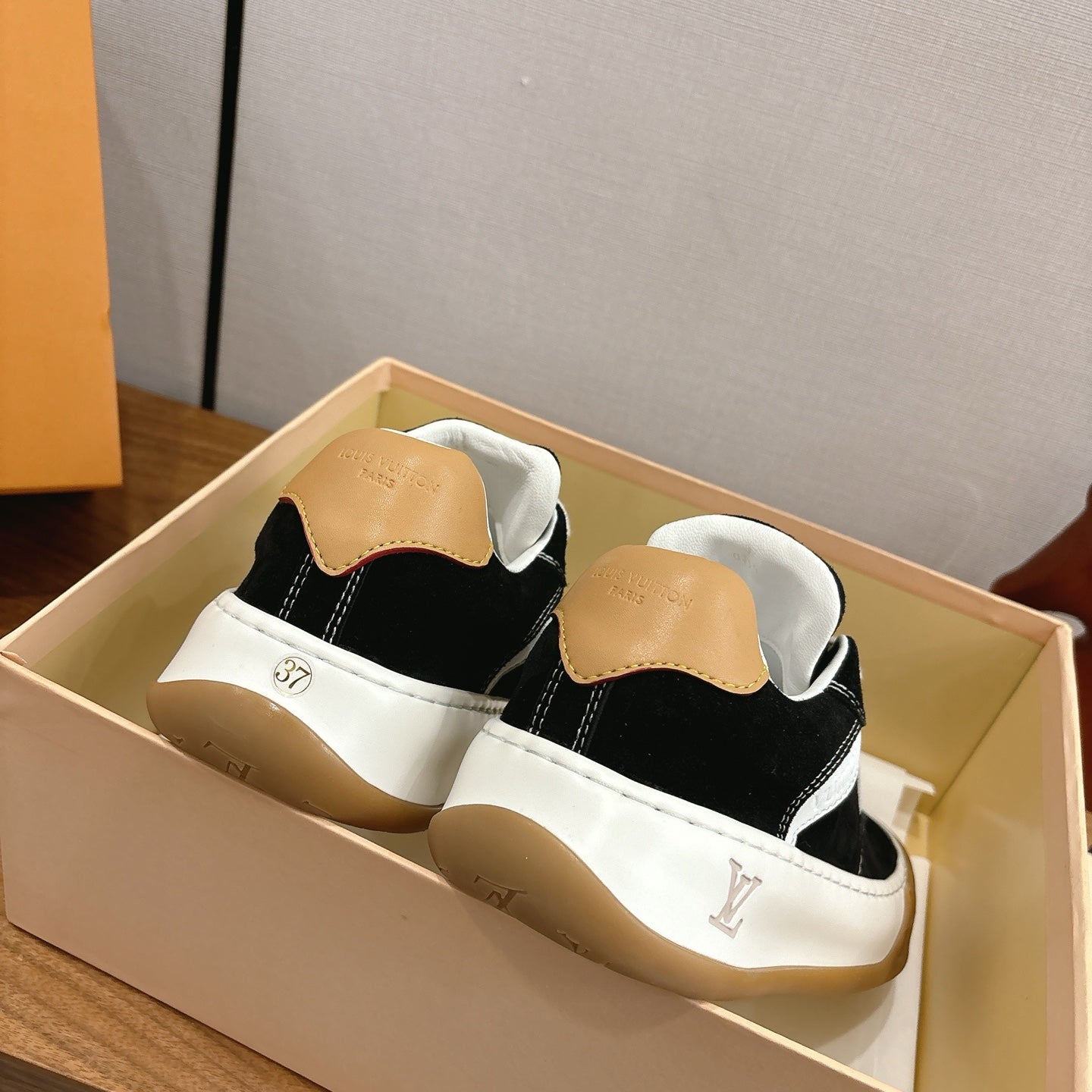 LV 2026 Tilted Sneaker Black Suede Leather 594930