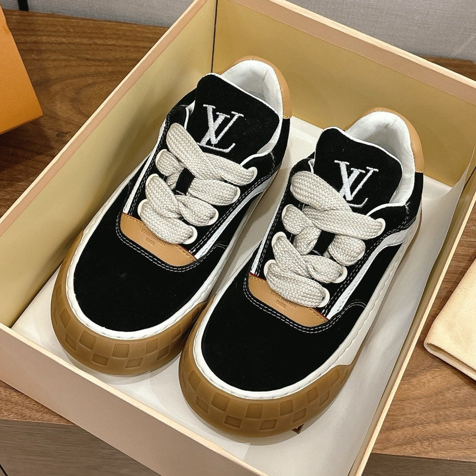LV 2026 Tilted Sneaker Black Suede Leather 594930