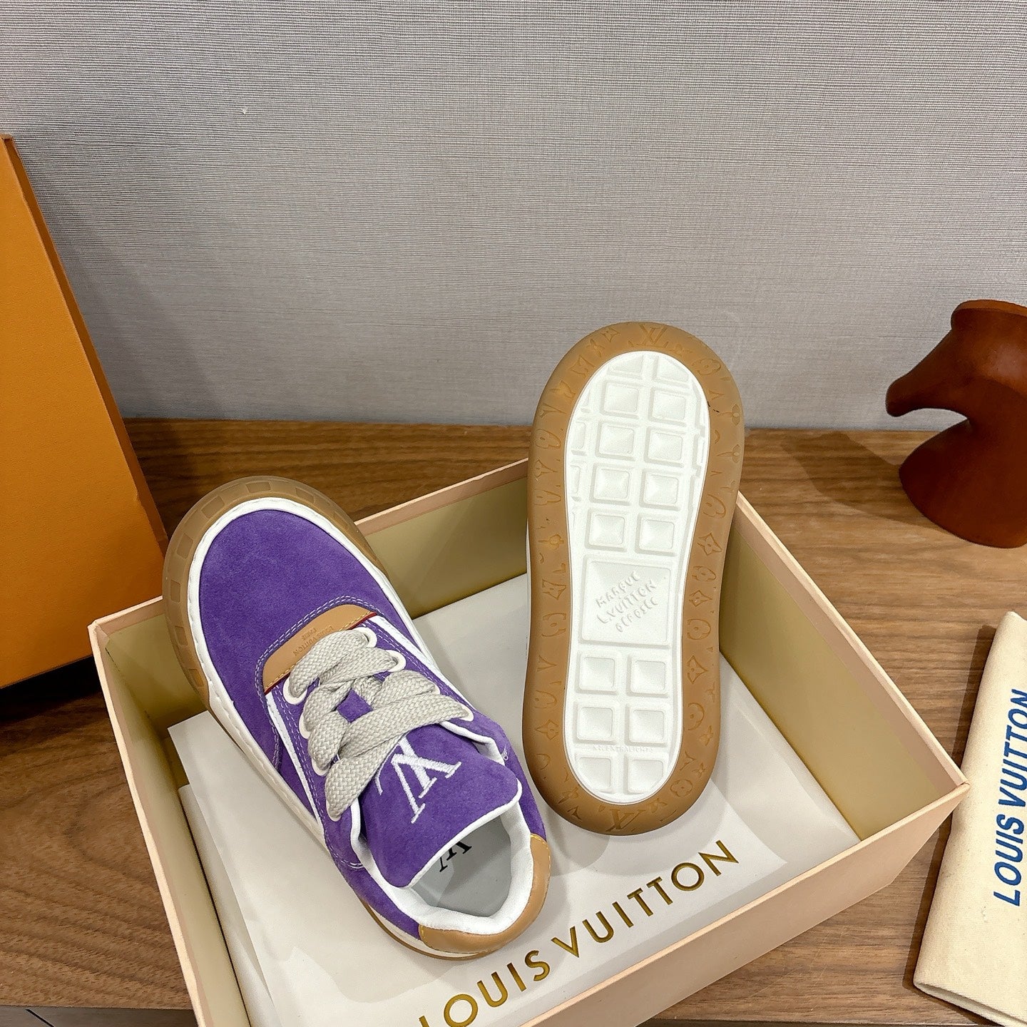 LV 2026 Tilted Sneaker Purple Suede Leather 594934