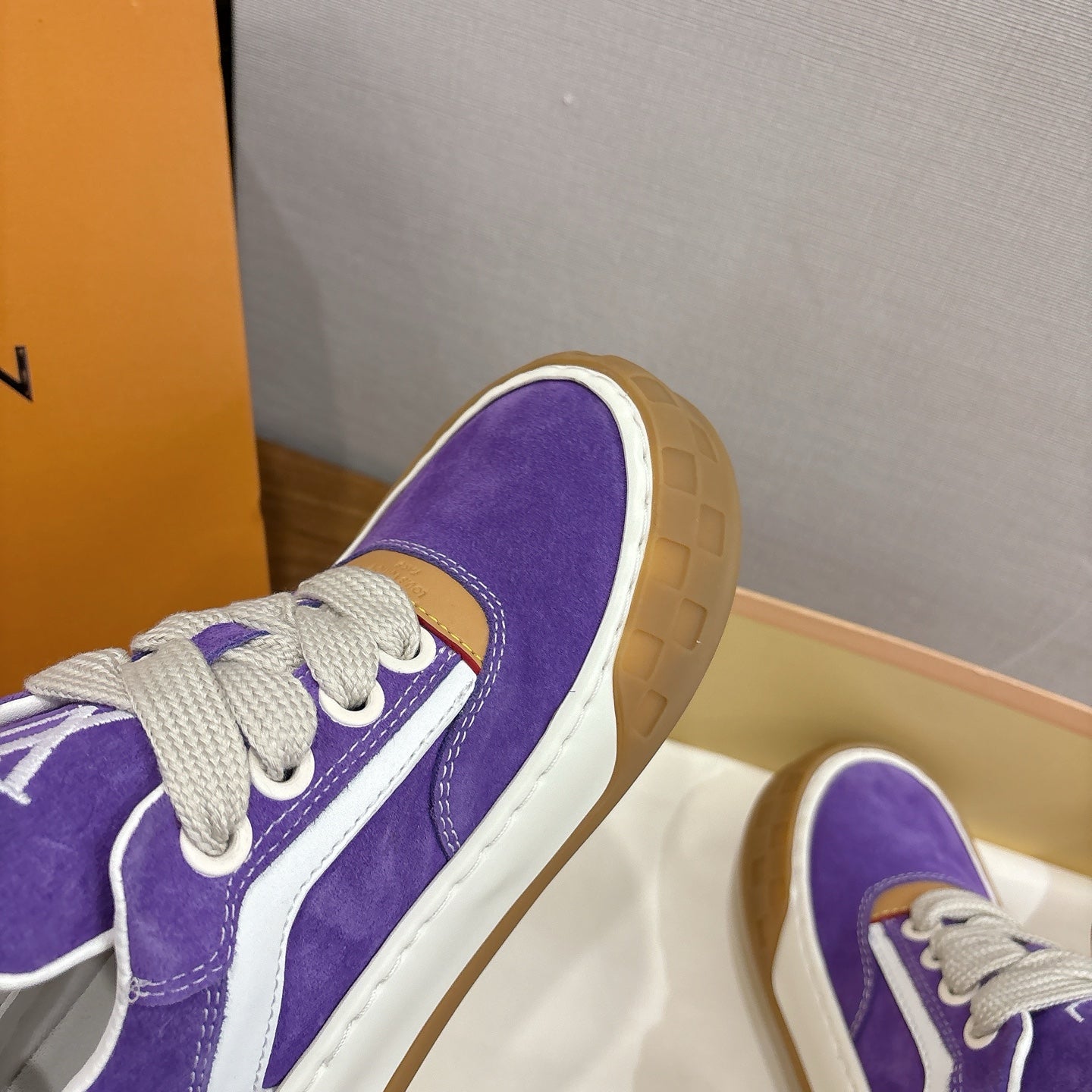 LV 2026 Tilted Sneaker Purple Suede Leather 594934