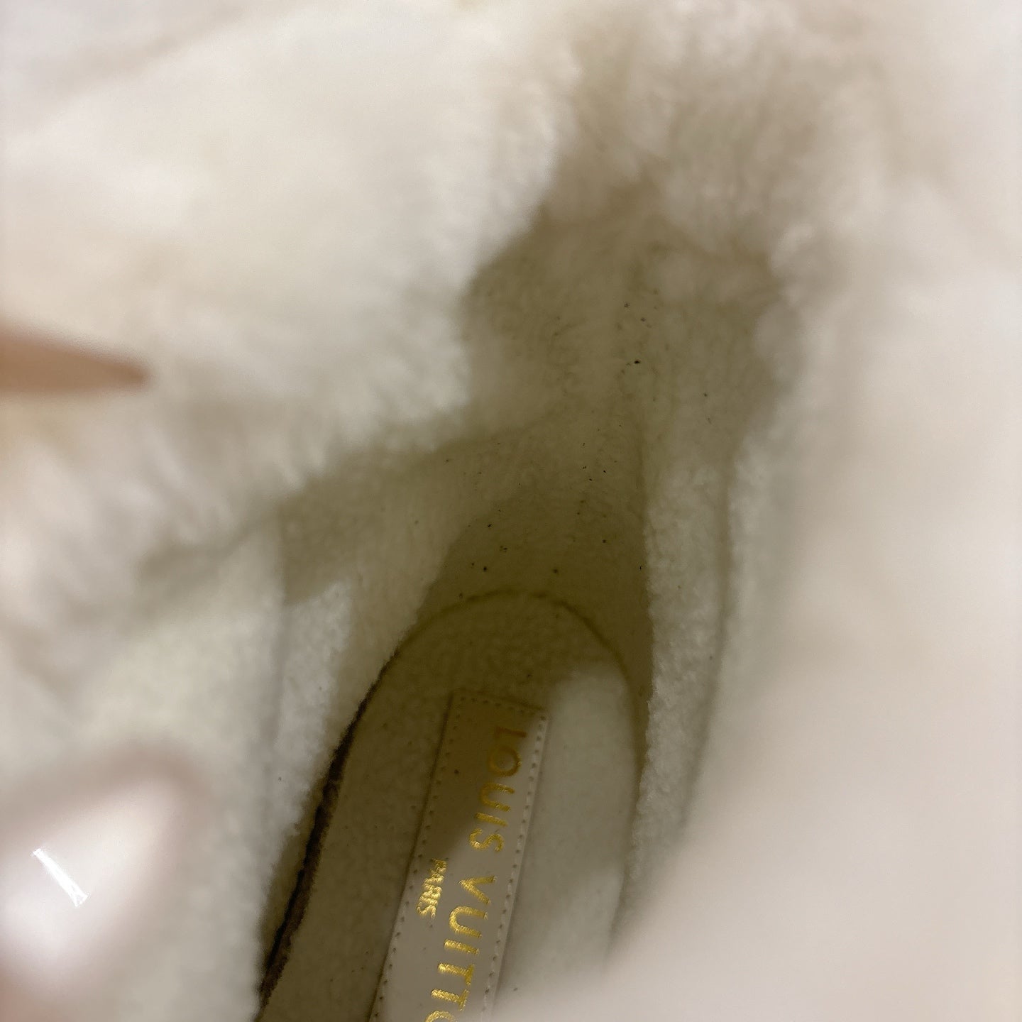 LV 2026 Cortina Ankle Boot Silver Beige White Silver Sequin Wool 594926