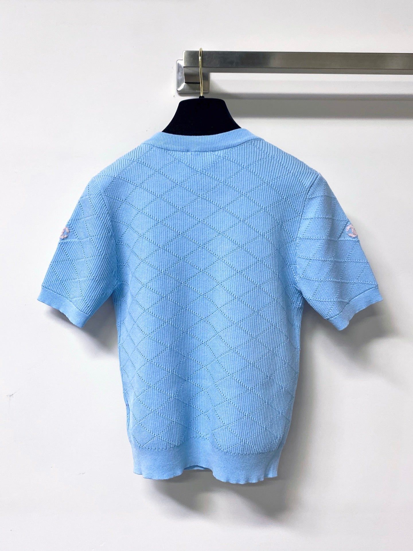 Chanel 2026 Short-Sleeve Shirt White Logo Wool 310325