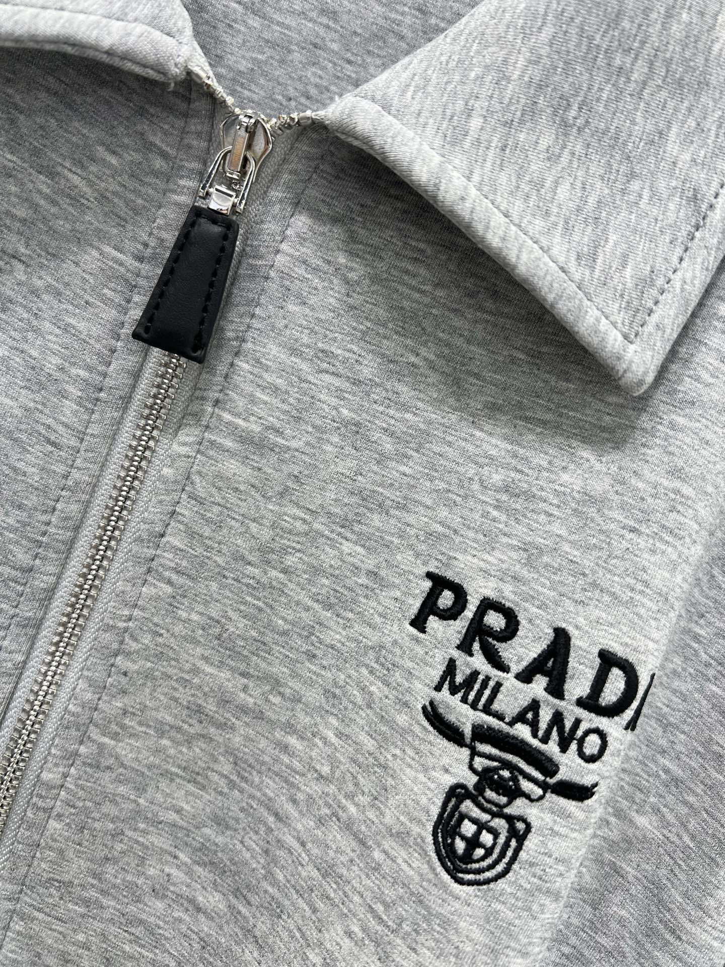 Prada 2025 Set Gray and Navy Blue Cotton