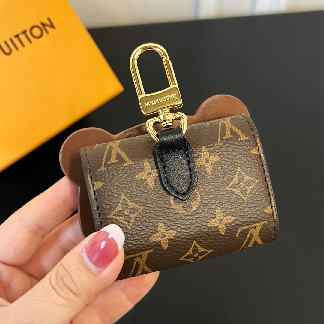 LV Teddy Bear Earphone Bag Charm