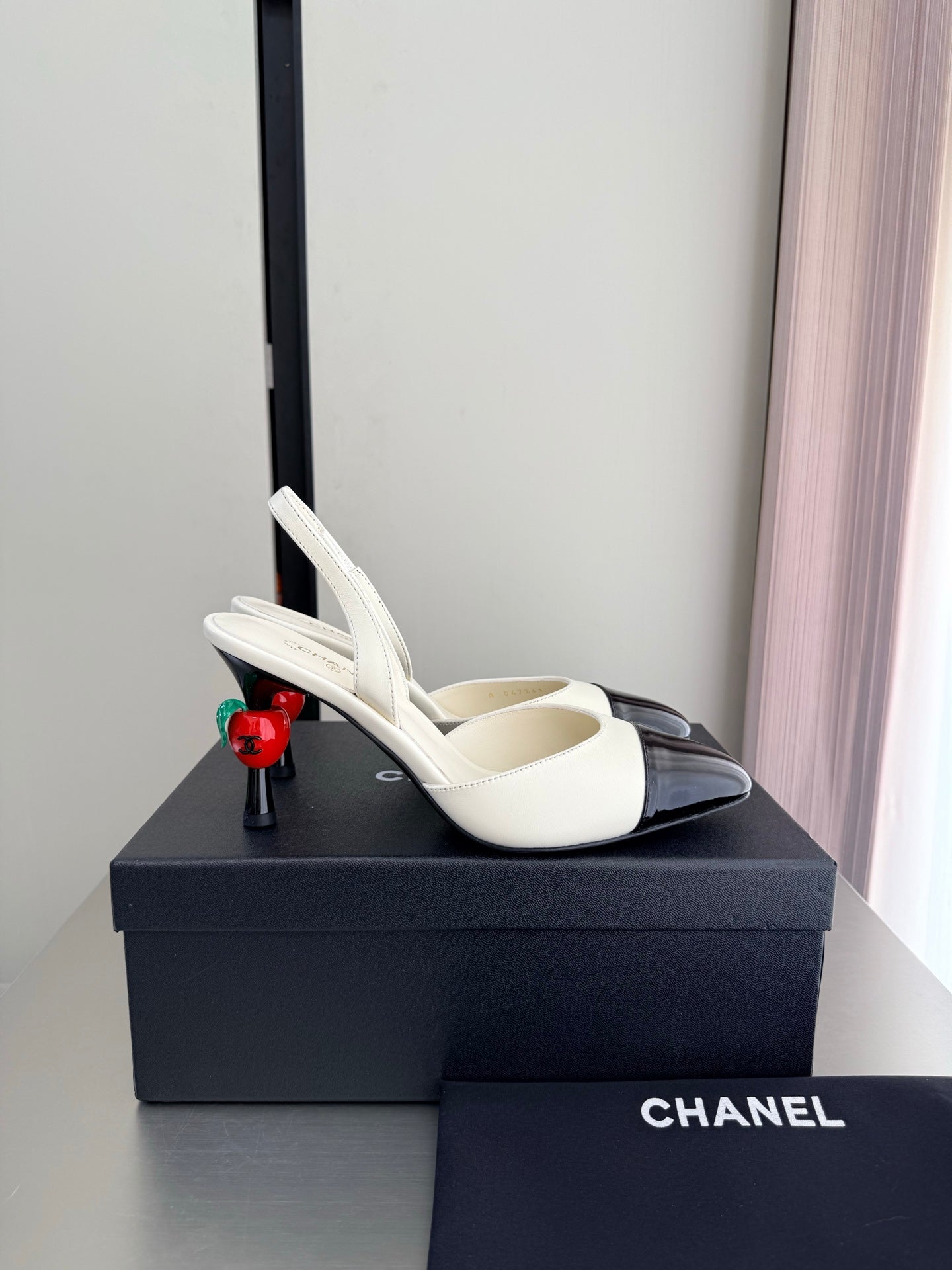 Chanel 2026 Little Red Apple Heel Slingback 85mm Lambskin 929465
