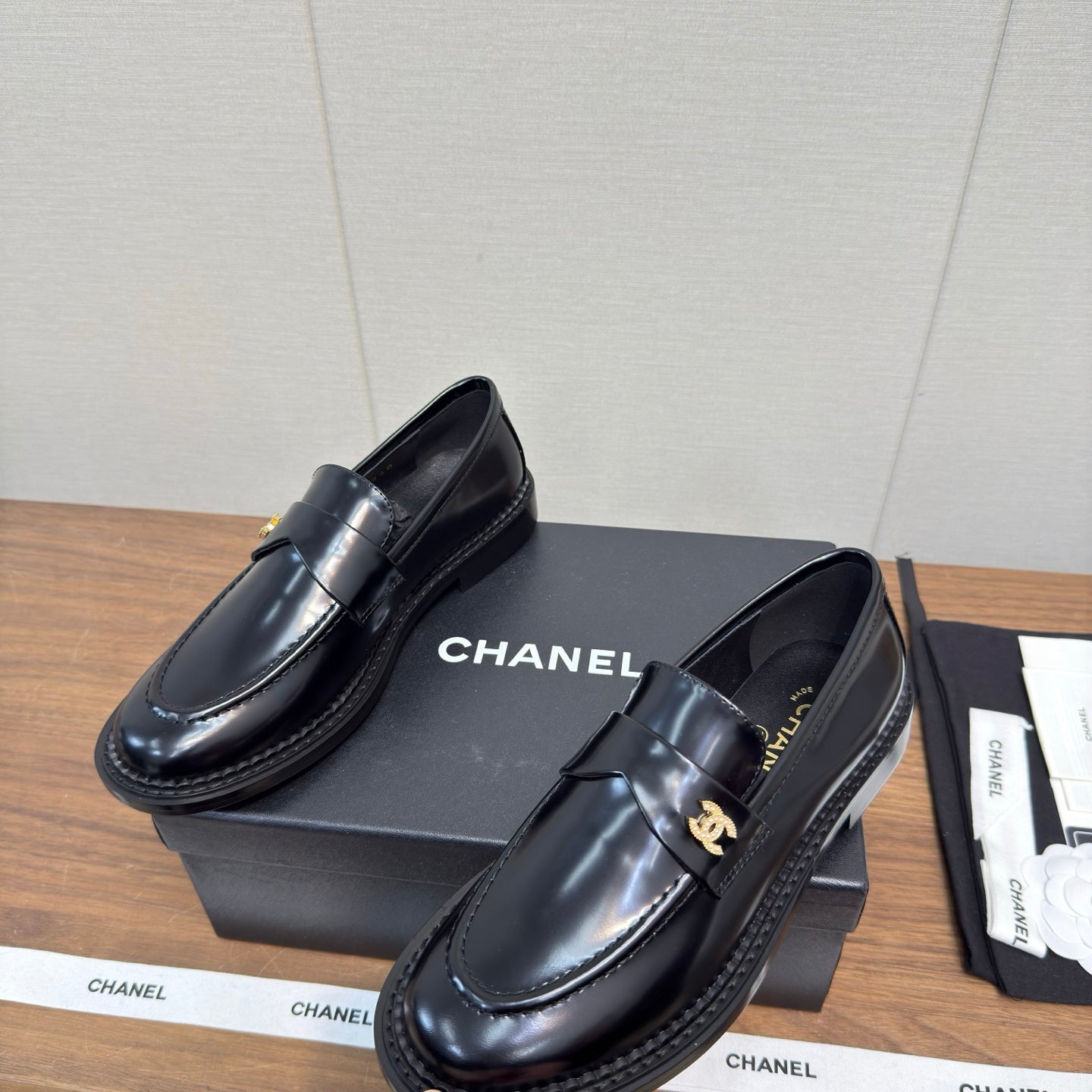 Chanel 2025 Loafer Black Sheepskin 552183