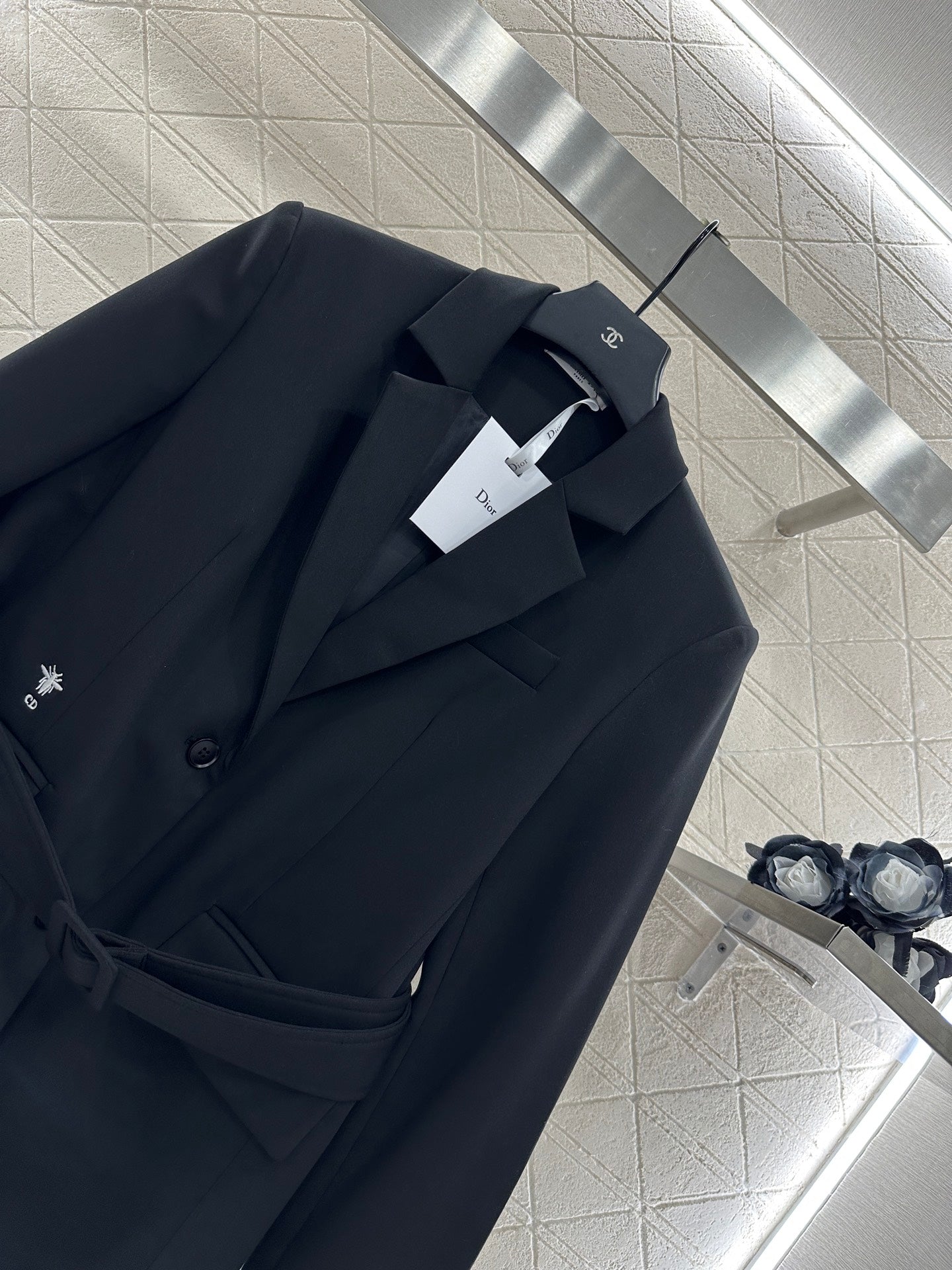 CD 25 Blazer With Belt Lapel Polyester