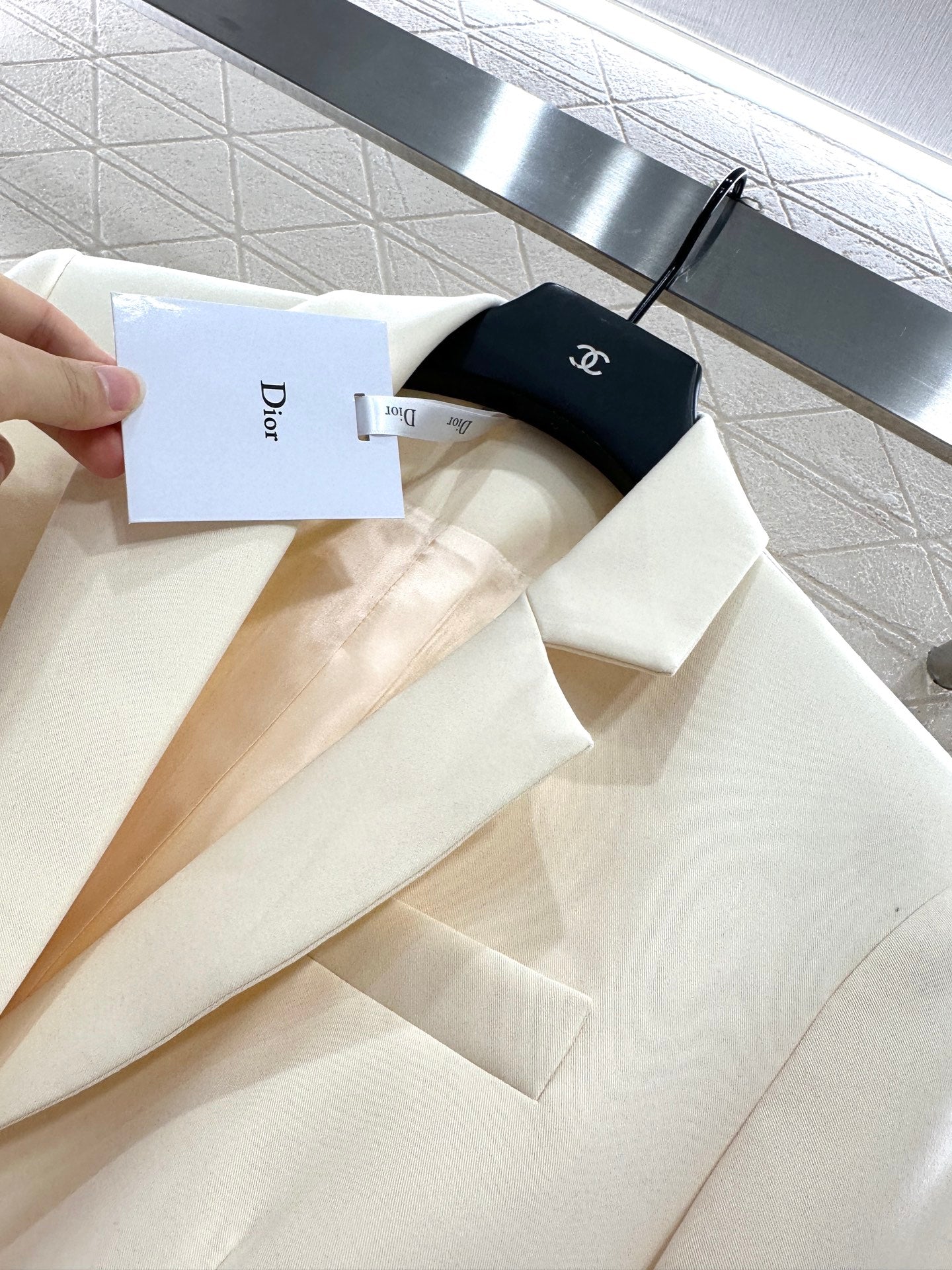 CD 25 Blazer With Belt Lapel Polyester