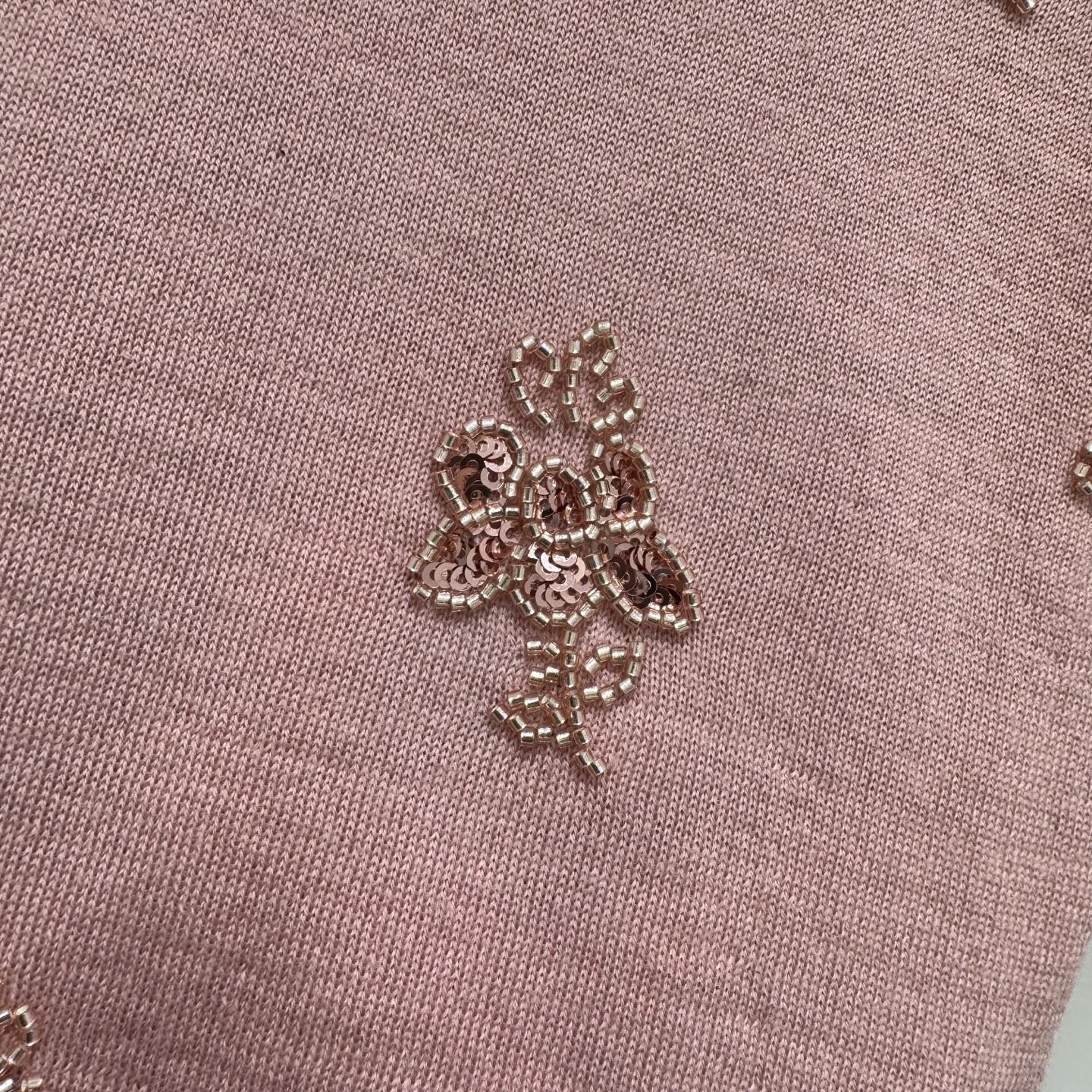 Fendi Wool Cropped sweater with crystal embroidery 229410