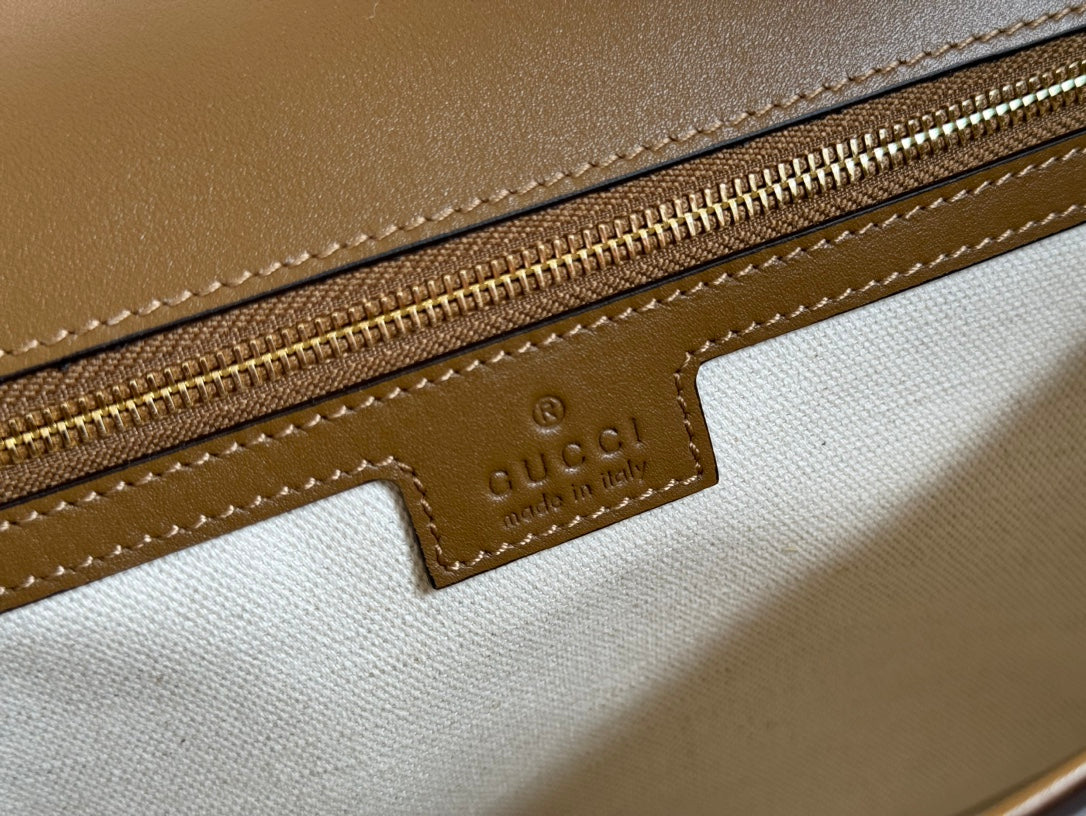 Gucci 2026 Blondie 32 Bag Brown Suede Leather 277494