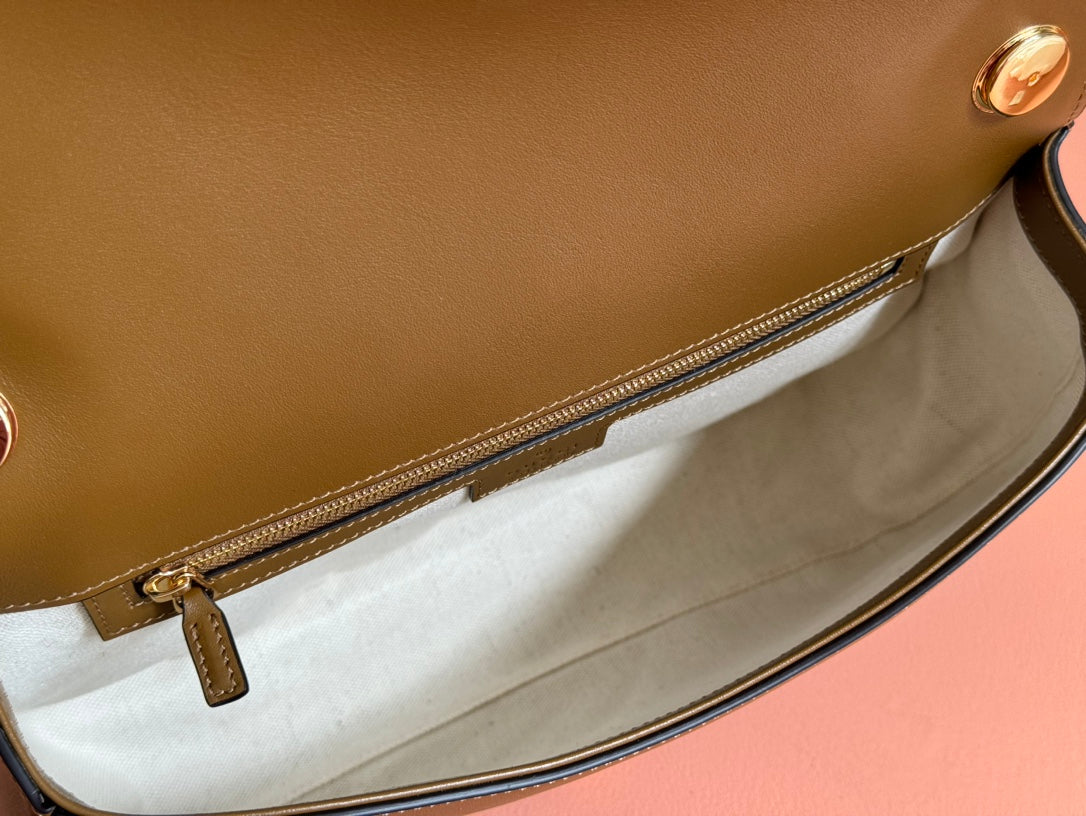 Gucci 2026 Blondie 32 Bag Brown Suede Leather 277494