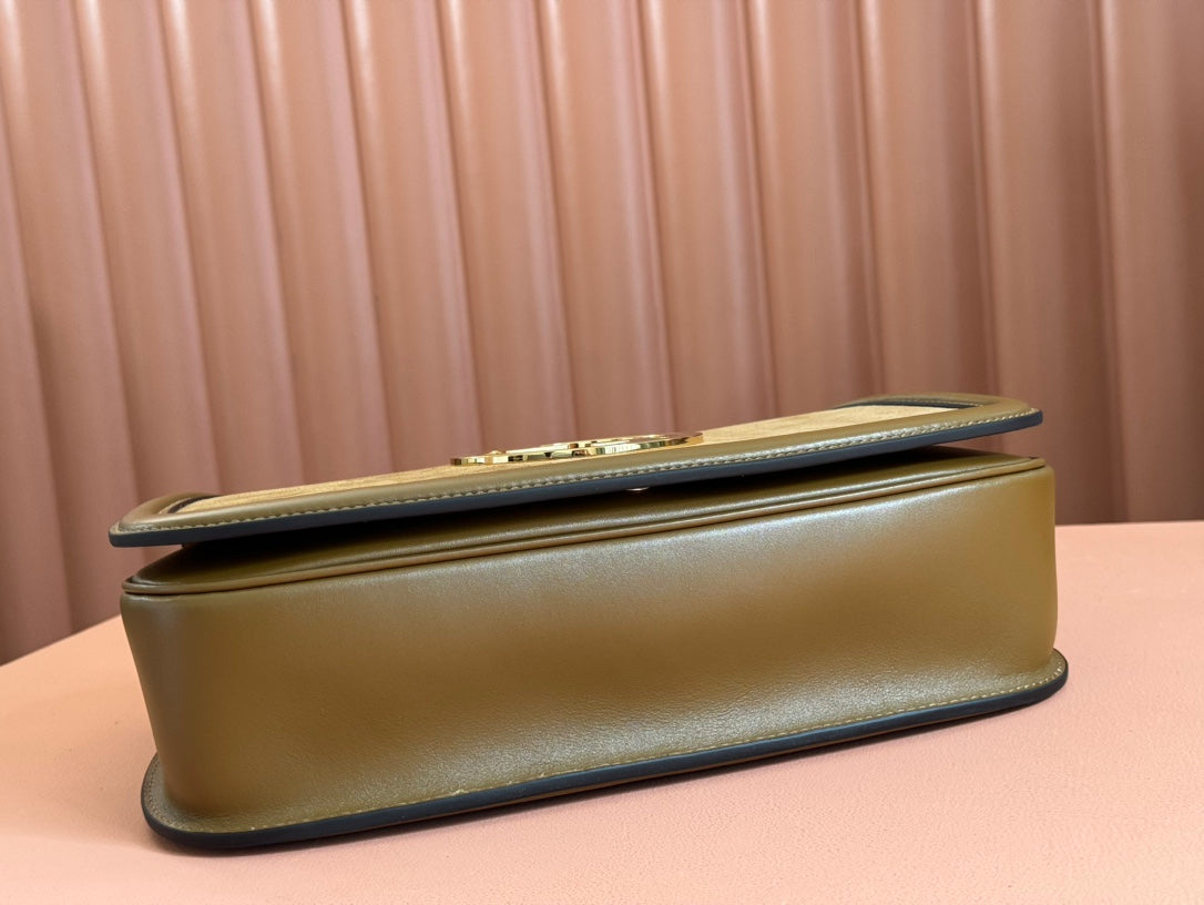 Gucci 2026 Blondie 32 Bag Brown Suede Leather 277494