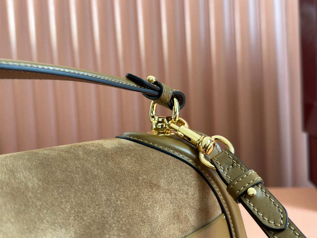 Gucci 2026 Blondie 32 Bag Brown Suede Leather 277494