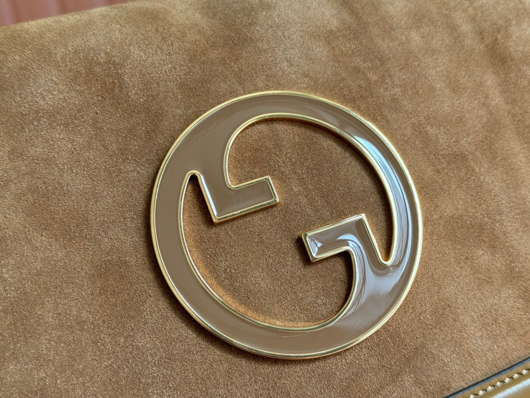 Gucci 2026 Blondie 32 Bag Brown Suede Leather 277494