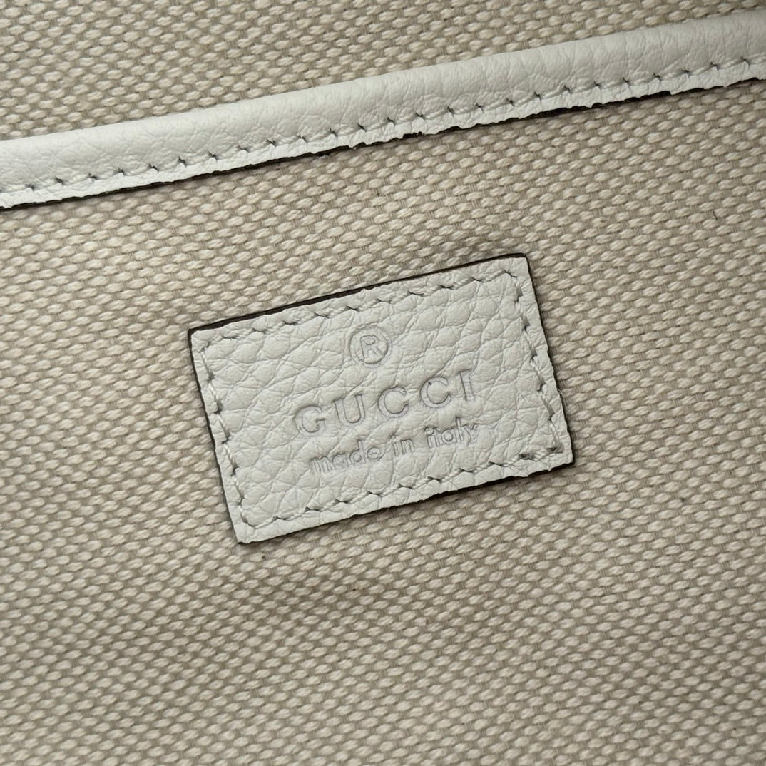 Gucci 2026 Half Horsebit Bag 38cm White Leather 277338
