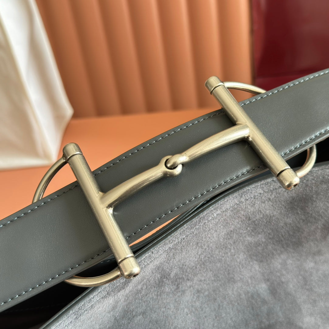 Gucci 2026 Beatrix Bag 35cm Gray Suede 277480