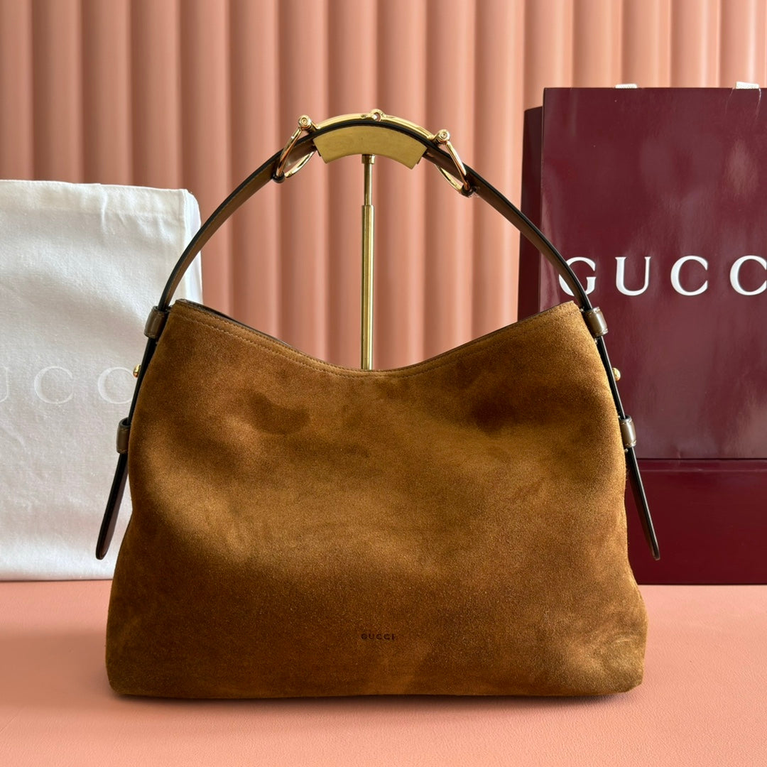 Gucci 2026 Beatrix Bag 35cm Brown Suede 277479