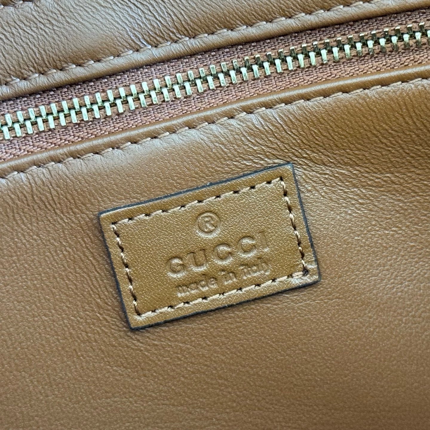 Gucci 2026 Siena Bag 25.5cm Brown Gold Leather 277149